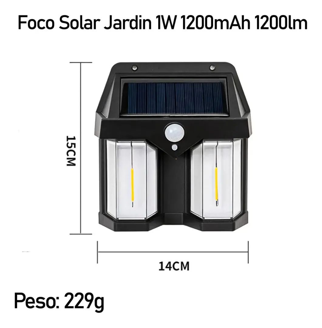 Lámpara solar Jardin panel solar